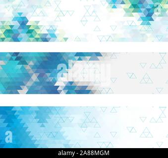 set of geometric background. triangle pattern. eps 10 Stock Vector