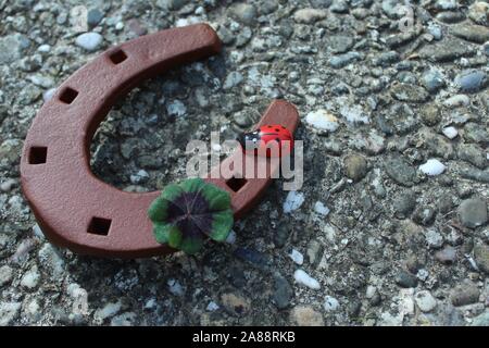 The picture shows good luck wishes Stock Photo