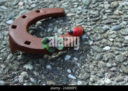 The picture shows good luck wishes Stock Photo