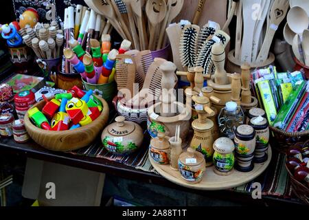 SellingTypical souvenirs in TRYAVNA -Balkans - BULGARIA Stock Photo