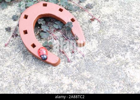 The picture shows good luck wishes Stock Photo