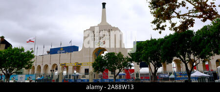 Los Angeles Memorial Coliseum located in the Exposition Park - Los Angeles, California Stock Photo