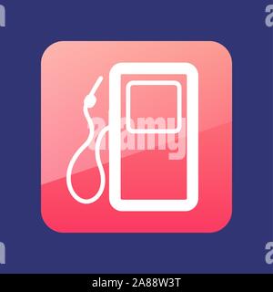 Gas Station vector icon, travel illustration , eps 10 Stock Vector