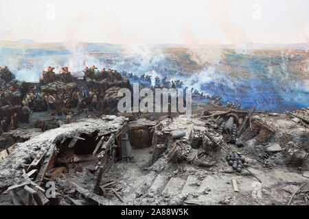 Sevastopol, Crimea, Russia - July 24, 2019: Fragment of the canvas of the panorama Defense of Sevastopol 1854-1855, Crimea Stock Photo