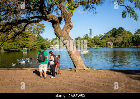 Argentina, Buenos Aires. Parque Tres de Febrero, popularly known as Bosques de Palermo (Palermo Woods), is an urban park of approximately 400 hectares Stock Photo