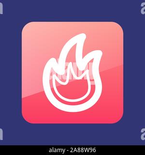 Fire vector icon, travel illustration , eps 10 Stock Vector