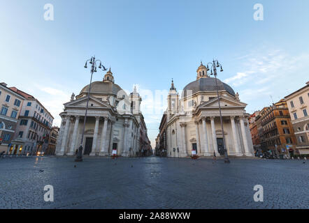 Buildings around Piazza del Popolo in Rome, Italy Stock Photo