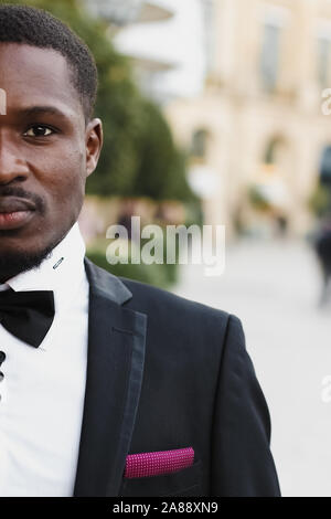 Afro american happy good looking man wearing suit and smiling Stock ...