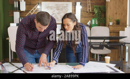 In creative agency office team of architects are working on new projects Stock Photo