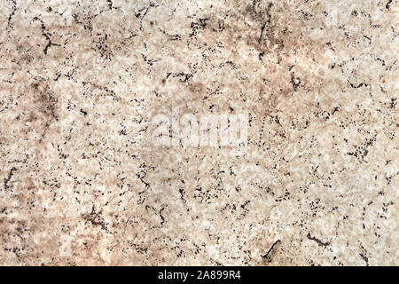Dirty old abandoned panel of artificial granite or marble, imitation of stone pattern for building material. Abstract texture for background. Stock Photo