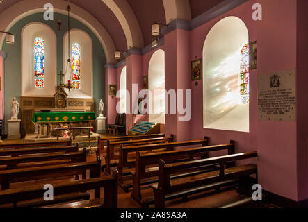 Gougane Barra, Cork, Ireland. 05th November, 2019. Interior of the  St. Finbarr's Oratory in  Gougane Barra, Co. Cork, Ireland. - Credit; David Creedo Stock Photo