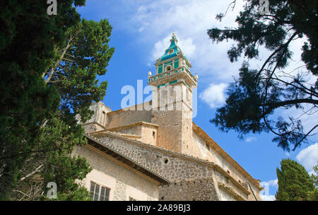 The Carthusian monastery at Valldemossa, region Comarca, Serra de Tramuntana, Mallorca, Balearic islands, Spain