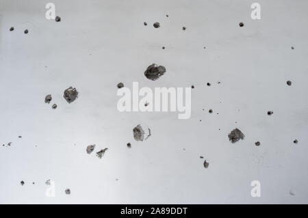 Bullet holes in Beirut Lebanon, as a result of the Lebanese civil war Stock Photo