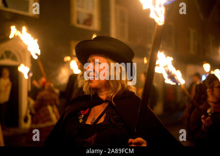 November 5th 2019. Bonfire Night, Lewes, Sussex. Stock Photo