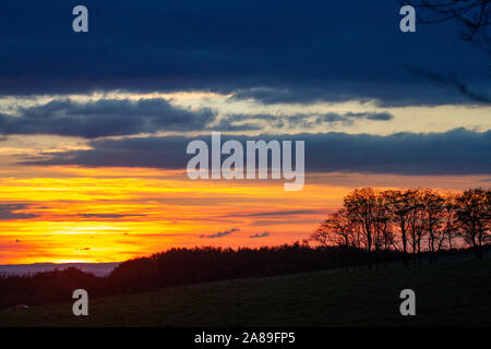 Photos landscape beautiful bright sunset over the field Stock Photo - Alamy