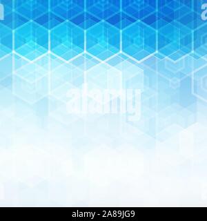 Blue geometric abstract double triangle background template. eps 10 Stock Vector