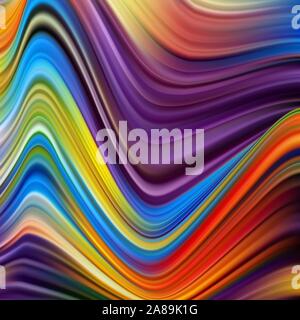 Rainbow color waves, vector blurred abstract background. Vector artistic illustration for presentation, app wallpaper, banner or poster. eps 10 Stock Vector