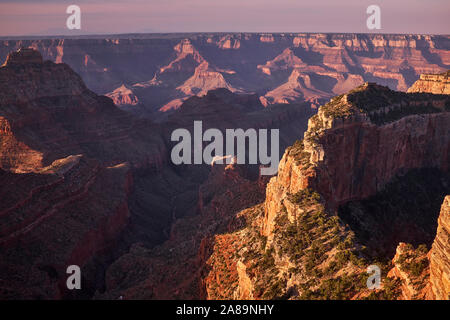 Sunrise at Cape Royal, North Rim of Grand Canyon National Park, Arizona, USA Stock Photo
