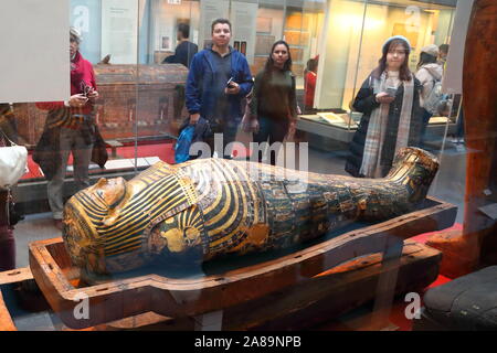 The coffins of the priest Hornedjitef at the British Museum