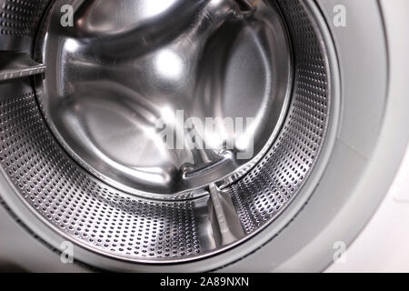 Washing Machine interior close up Stock Photo