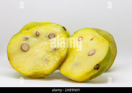 Fruit of the Eugenia stipitata called Araza and typical from the Amazon region in South America Stock Photo