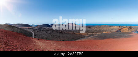 Timanfaya National Park, Canary islands, Spain in the early morning ...