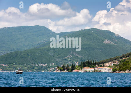 The beautiful little hamlet of Rose, on Luštica Peninsula, Montenegro, from Boka Kotorska Stock Photo