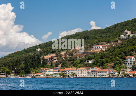 The beautiful little hamlet of Rose, on Luštica Peninsula, Montenegro, from Boka Kotorska Stock Photo