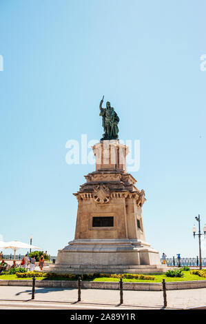 Playa del miracle beach in Tarragona, Spain. The photo was taken on August 9, 2013 on the famous Mediterranean balcony. Stock Photo