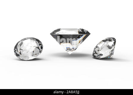 Diamond on white background Stock Photo