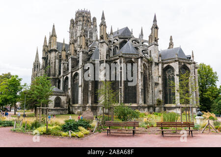 Rouen, Seine-Maritime / France - 12 August 2019: view of the Saint-Ouen Abbey church in Rouen in Normandy Stock Photo