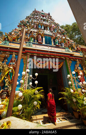 Indian people at Sri Circle Maramma Temple in Bangalore, Karnataka, India Stock Photo