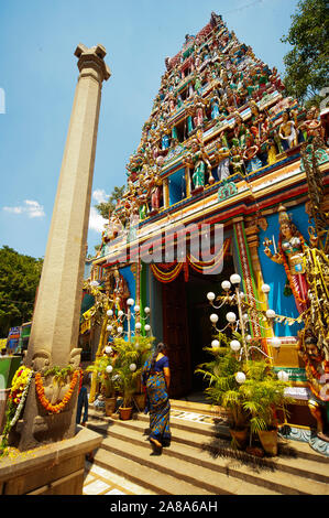 Indian people at Sri Circle Maramma Temple in Bangalore, Karnataka, India Stock Photo