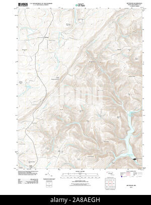 USGS TOPO Map Maryland MD Bittinger 20110705 TM Stock Photo