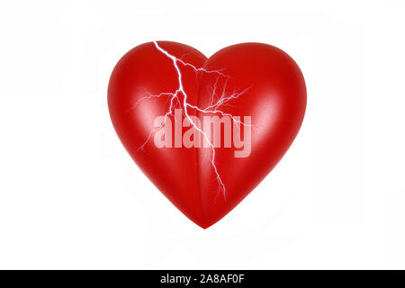 Rotes Herz, Organ, Gesundheit, Körperteil, Herzinfarkt, Stock Photo