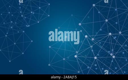 Digital abstract background. Blockchain structure. Vector Illustration Stock Vector