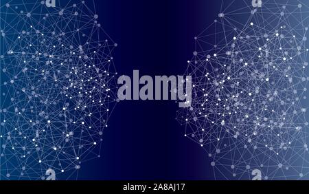 Digital abstract background. Blockchain structure. Vector Illustration Stock Vector