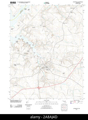 USGS TOPO Map Maryland MD Centreville 20110913 TM Stock Photo