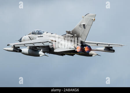 A Panavia Tornado twin-engine, sweep wing fighter jet of the Italian Air Force. Stock Photo