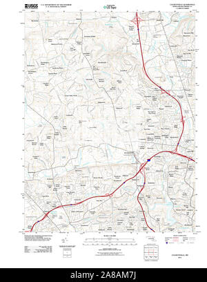 USGS TOPO Map Maryland MD Cockeysville 20110630 TM Stock Photo