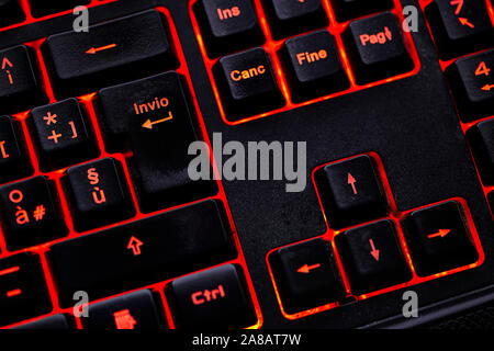 Detail of a gaming keyboard Stock Photo