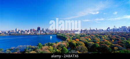 Buildings in a city, Central Park, Manhattan, New York City, New York State, USA Stock Photo