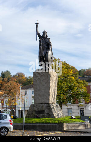 The statue of King Alfred In Winchester, Hampshire, UK Stock Photo