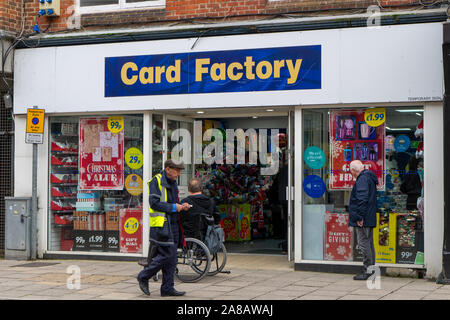 The exterior or store front of the card factory card shop Stock Photo ...
