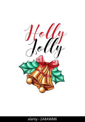 Merry Christmas cartoon vector banner template. Cute Santa red hat with candy sticks and mistletoe twig illustration. Happy New Year banner layout. December holidays wishes poster design Stock Vector