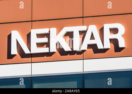 Nov 2, 2019 San Francisco / CA / USA - Nektar headquarters in the Mission Bay District; Nektar Therapeutics is an American biopharmaceutical company Stock Photo