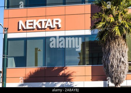 Nov 2, 2019 San Francisco / CA / USA - Nektar headquarters in the Mission Bay District; Nektar Therapeutics is an American biopharmaceutical company Stock Photo