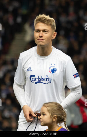 Copenhagen, Denmark. 07th Nov, 2019. Viktor Fischer of FC Copenhagen seen before the Europa League match between FC Copenhagen and Dynamo Kyiv at Telia Parken in Copenhagen. (Photo Credit: Gonzales Photo/Alamy Live News Stock Photo