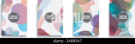 Dynamic style banner design set with fluid orange gradient elements Stock Vector
