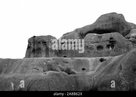 Full frame image of limestone rocks at Castle Hill in the South Island of New Zealand Stock Photo